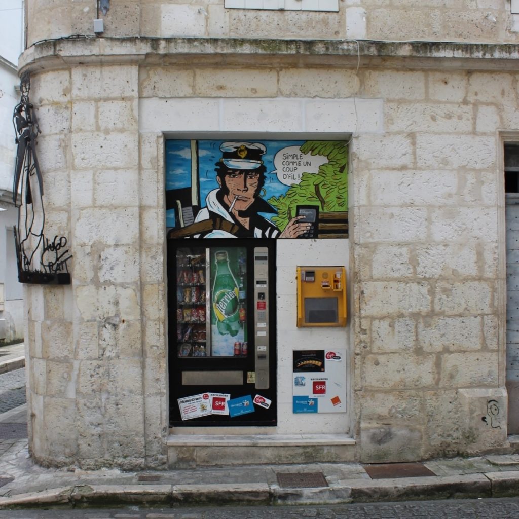 Even the vending machines pay homage to the comic festival